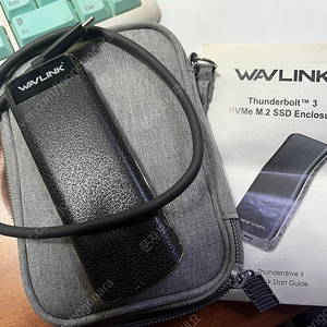 웨이브링크 썬더볼트3 NVMe M.2 SSD 외장 케이스 인클로저 외장 케이스 택포 3.5만