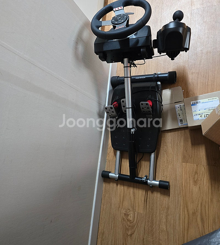 로지텍 G25 레이싱 휠 + 거치대--0