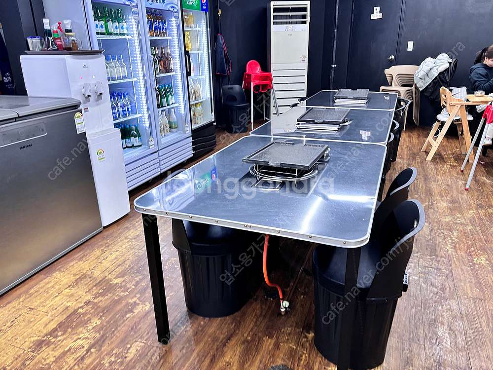 조개구이 깡우동 포차 레트로 깡통 드럼통 테이블 연결상--3