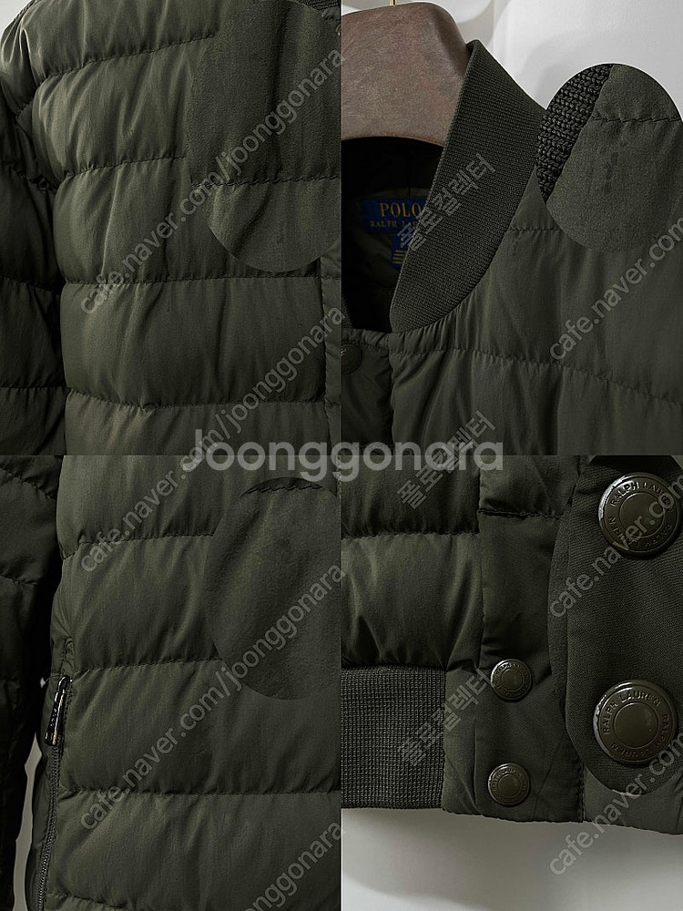 폴로 랄프로렌 올리브 포니 모티브 패딩 봄버 경량 다운...--4