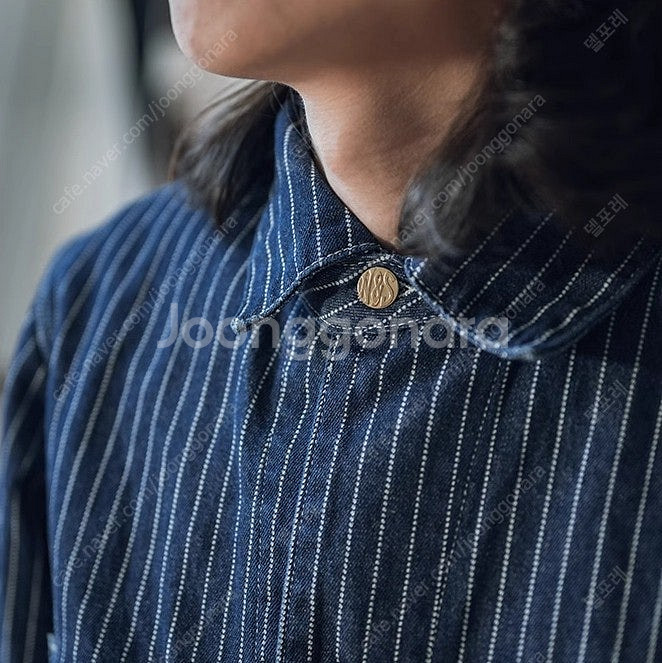 [미착용] 논스탁 스트라이프 데님자켓 아메카지 워크웨어--1