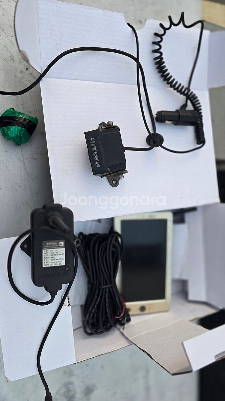 신오오토넷 무선 후방카메라 부속용 (전원선은 새것)--2