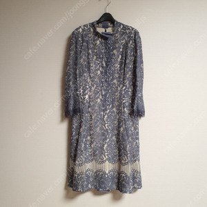 한섬 마인 mine 레이스 원피스 셔링 원피스 핑크 니트 탑