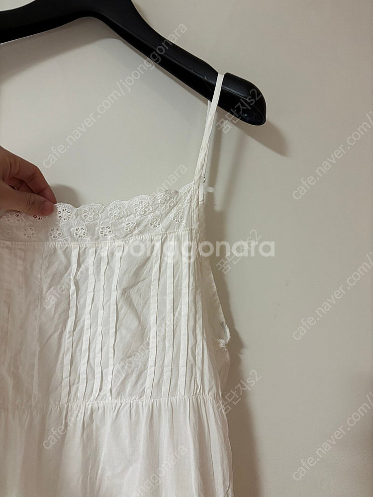 뷔스티에 아일렛 민소매 코튼 바스락 뷔스티에 나시 롱원...--1