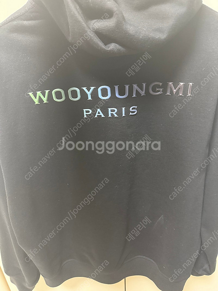우영미 엠보싱 후드 46 사이즈 블랙--1
