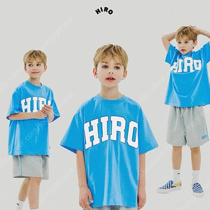 (교환해요)히로 블랭크반팔 블루140️130