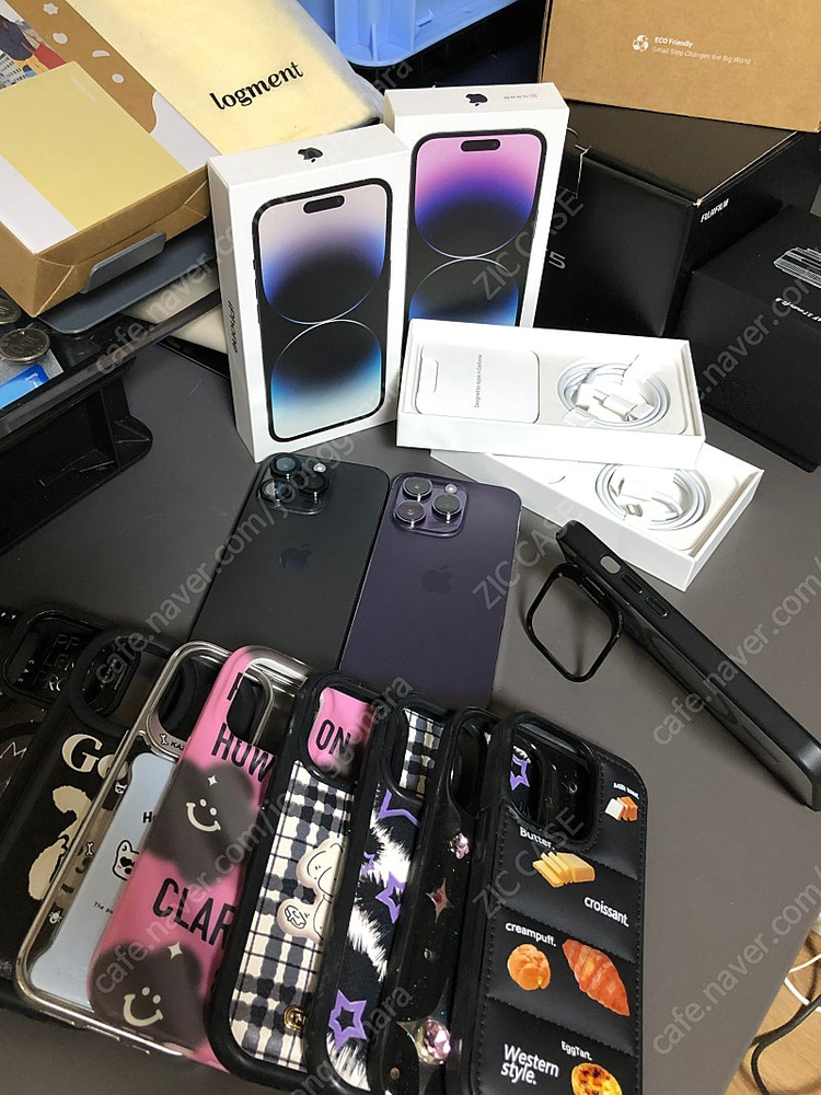 아이폰14프로 퍼플 128 풀박스--2