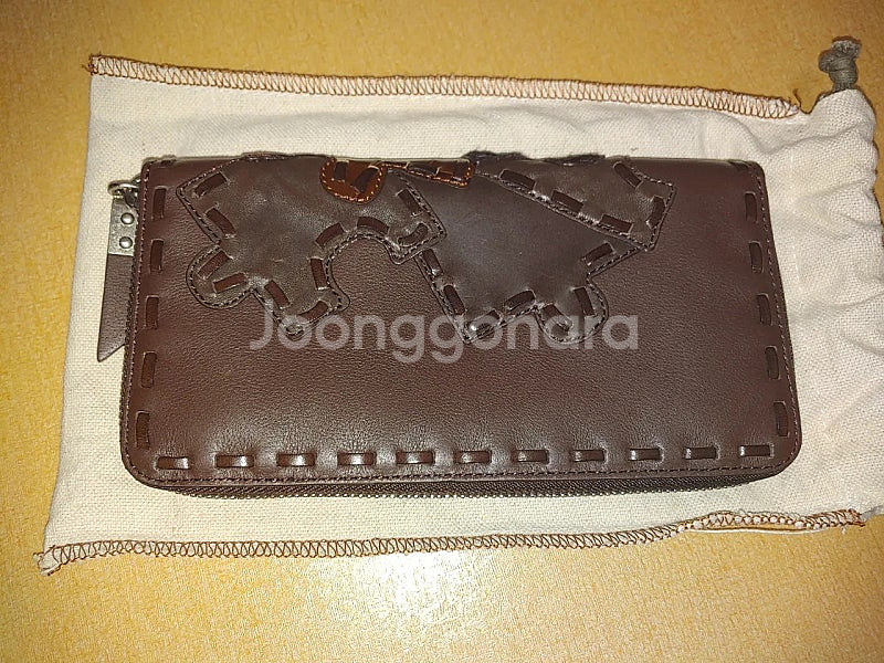 0914(공구일사) 소가죽 지퍼 장지갑--1