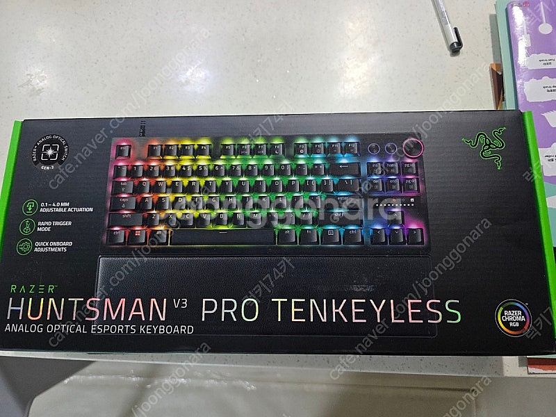 레이저 헌츠맨v3 pro tkl 단순개봉급--0