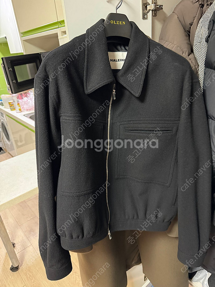 알렌느 3D 디테일 울 숏자켓 ver.3 블루종 블랙 ...--1