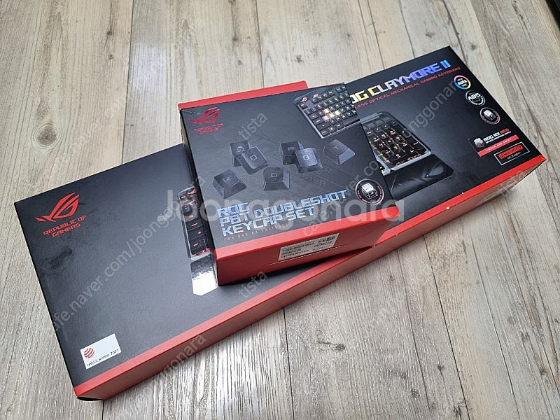 Asus Rog claymore2 적축+PBT키캡, 로...--0