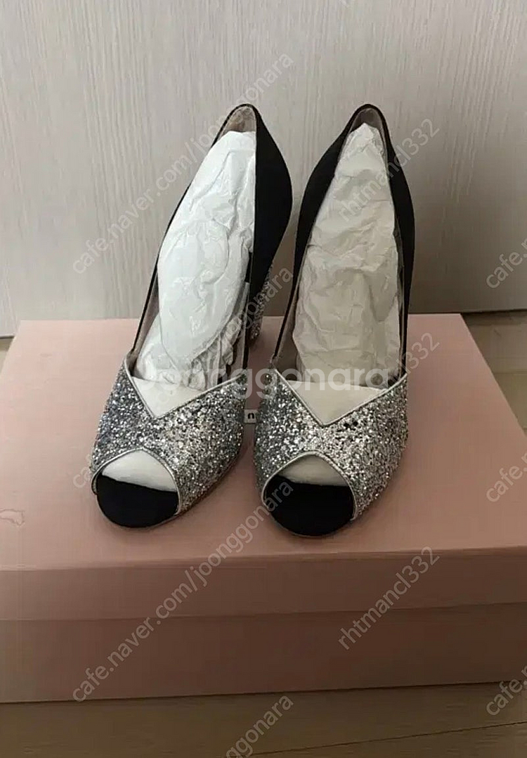 미우미우 구두 glitter pump--2