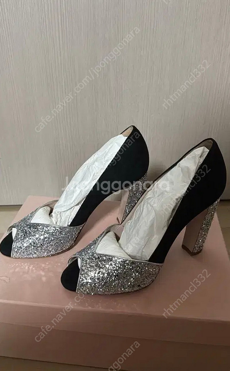 미우미우 구두 glitter pump--3