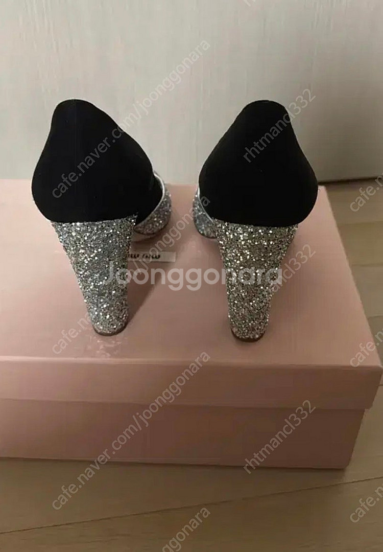 미우미우 구두 glitter pump--4