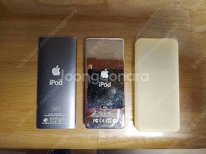 휴대용 ipod 4GB. 8GB 2대 일괄 판매합니다--1