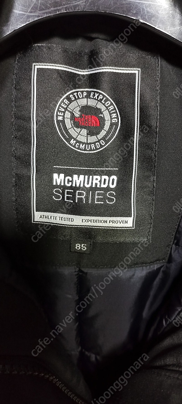 노스페이스 맥머도시리즈 검정 다운 자켓 S(85) 2만원--1