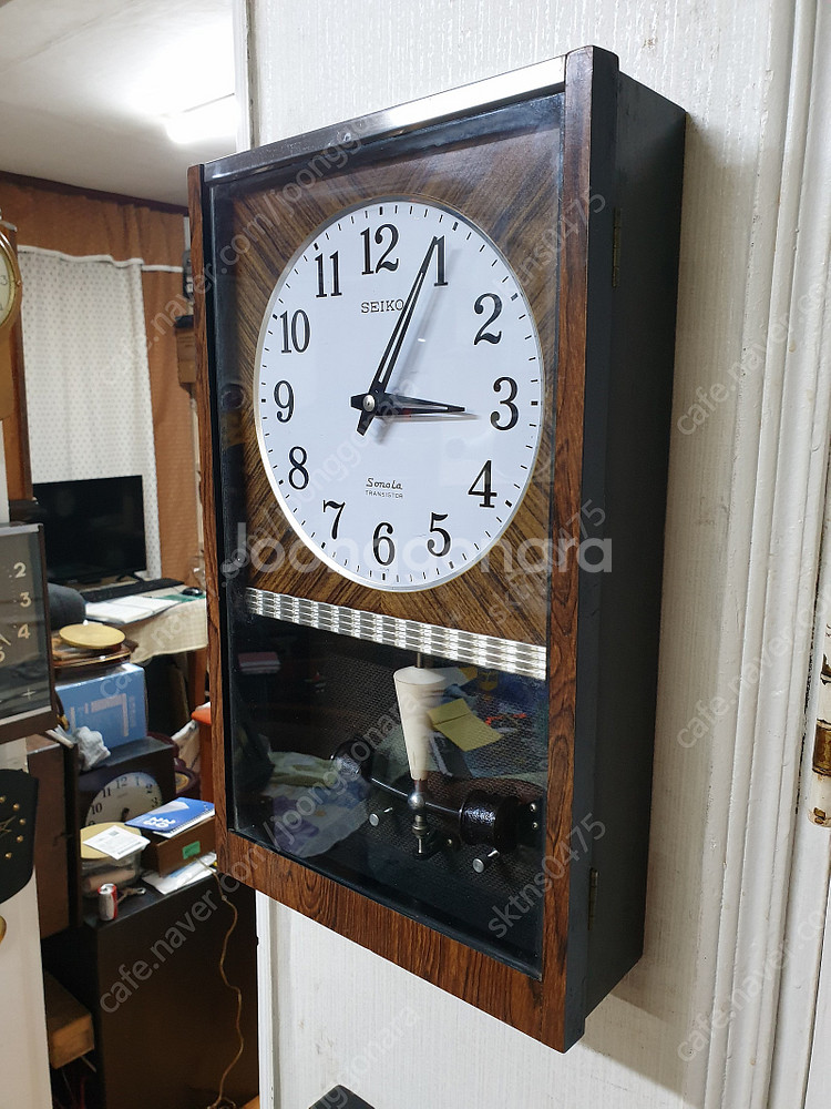 추움직임이 아름다운 SEIKO 괘종시계(일본/정상작동)--4