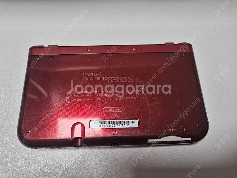 뉴 닌텐도 3DS XL 레드색상 상태 B급 그 외 포켓몬 칩--1