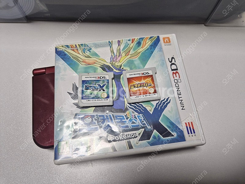 뉴 닌텐도 3DS XL 레드색상 상태 B급 그 외 포켓몬 칩--5
