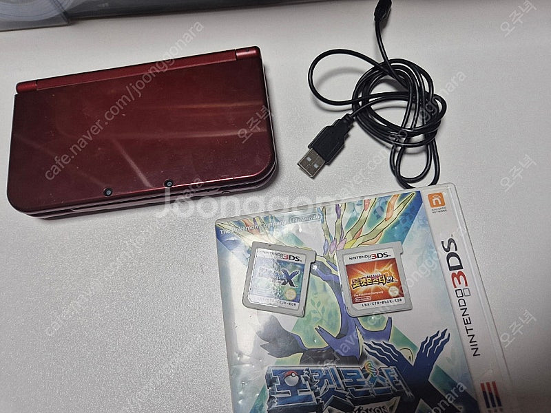 뉴 닌텐도 3DS XL 레드색상 상태 B급 그 외 포켓몬 칩--6
