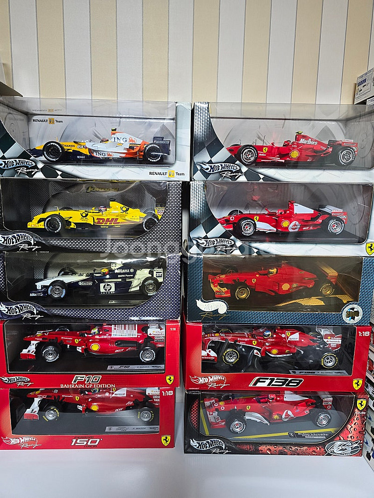 F1 핫 휠 페라리 1/18 빅스케일 경주 자동차 다이...--0