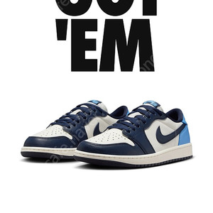 에어조던1 레트로 로우 OG 9.5(275) 옵시디언 유니버시티 블루