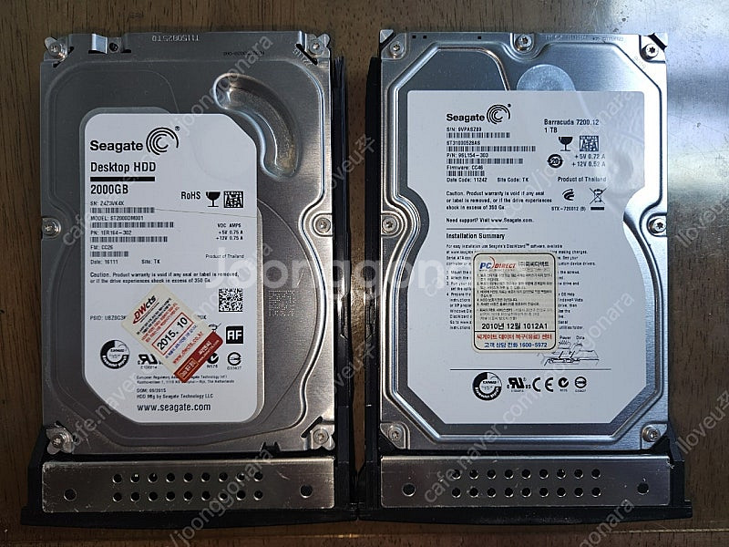 3.5 인치 하드디스크 시게이트 팝니다 (1T 2T)--0