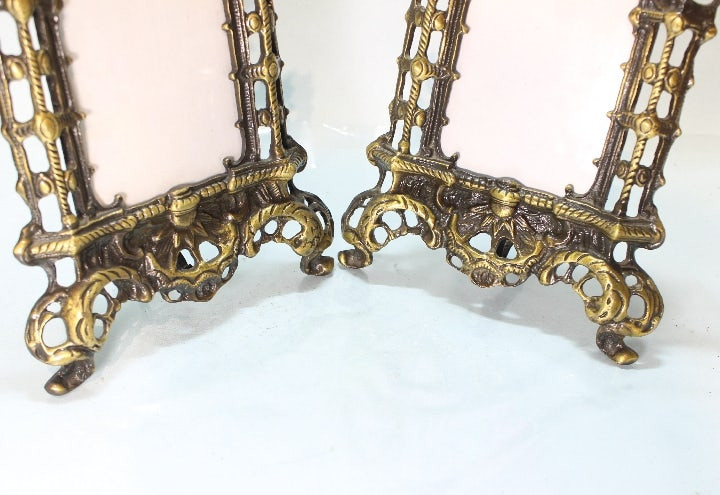 영국 엔틱 아기천사 황동 사진 프레임 액자 세트 이미지