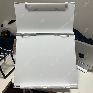 2단 화이트 독서대 40cm 슬라이드 거치 받침