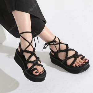 댕스랩샌들5cm 오리지널블랙