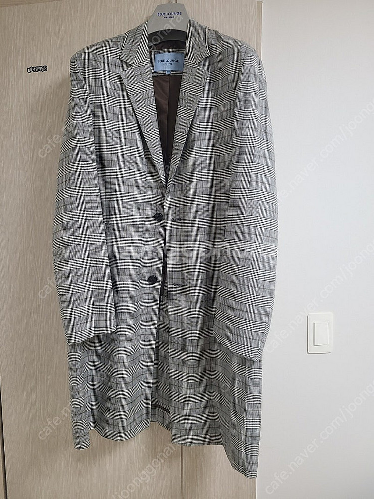 블루라운지 마에스트로 글렌체크 트렌치코트 팝니다~ (운...--0