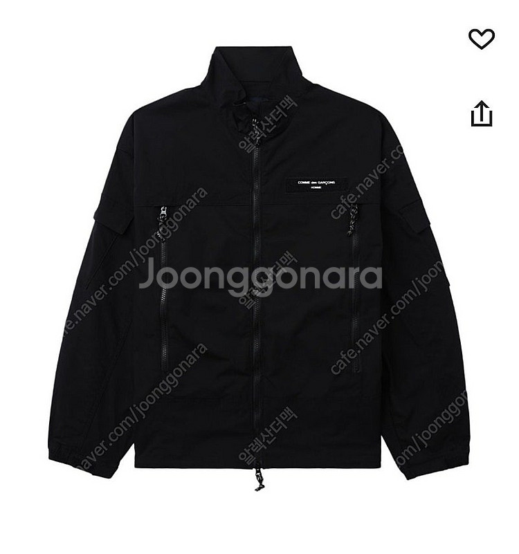 꼼데가르송 옴므 지퍼디테일 자켓 블랙 L 새제품--1