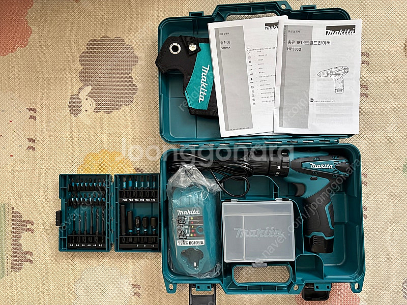 마끼다 충전 해머드릴 HP330D 세트 팝니다.--1
