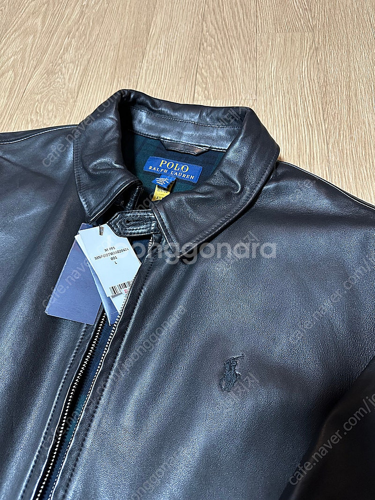 [L] 폴로 맥스웰 램스킨 레더 가죽 자켓 블랙--3