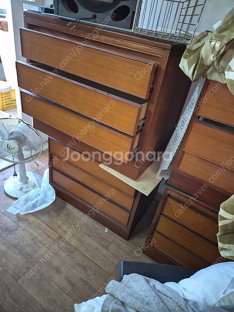 호텔 서랍장 원목 4개--1