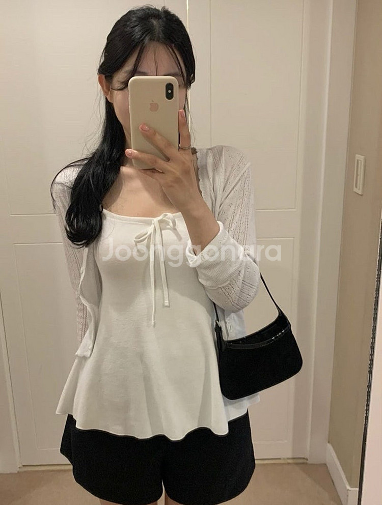 새상품) 라플리에 아일렛 가디건+나시 세트 / 온트 예...--2