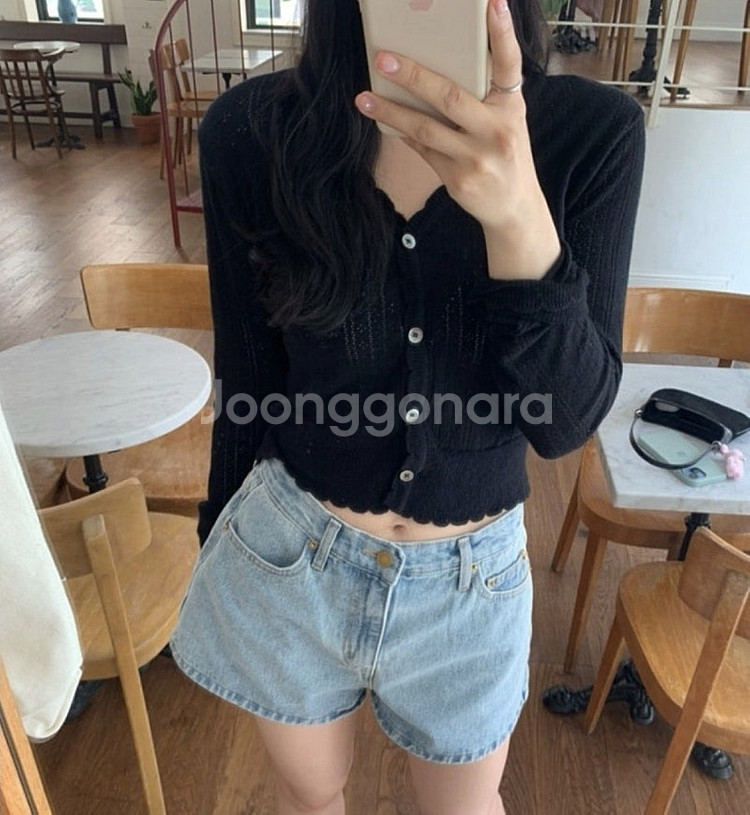 새상품) 라플리에 아일렛 가디건+나시 세트 / 온트 예...--4