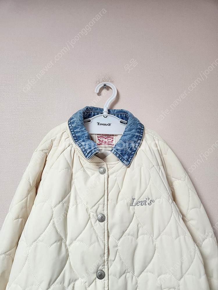 120사이즈(아동용) 리바이스 청카라 아이보리색 퀼팅 ...--2