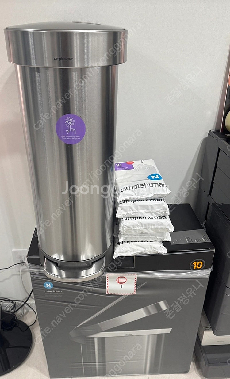 심플휴먼 45L 쓰레기통,휴지통 미사용 새제품--2