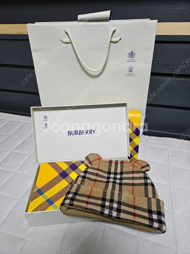 버버리 check wool teddy beanie(아기...--0