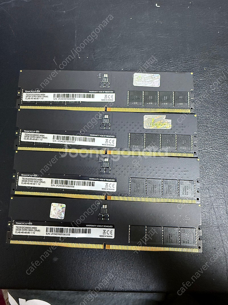 TeamGroup DDR5 32 기가 메모리 네개 판매...--0