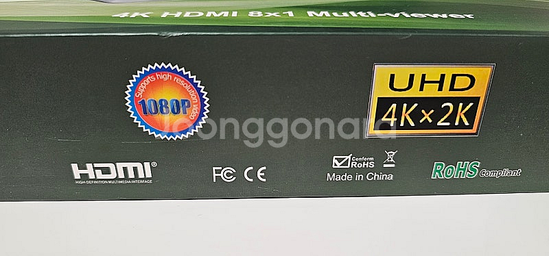 [단순개봉, 택포] 4K HDMI 8×1 멀티뷰어--1