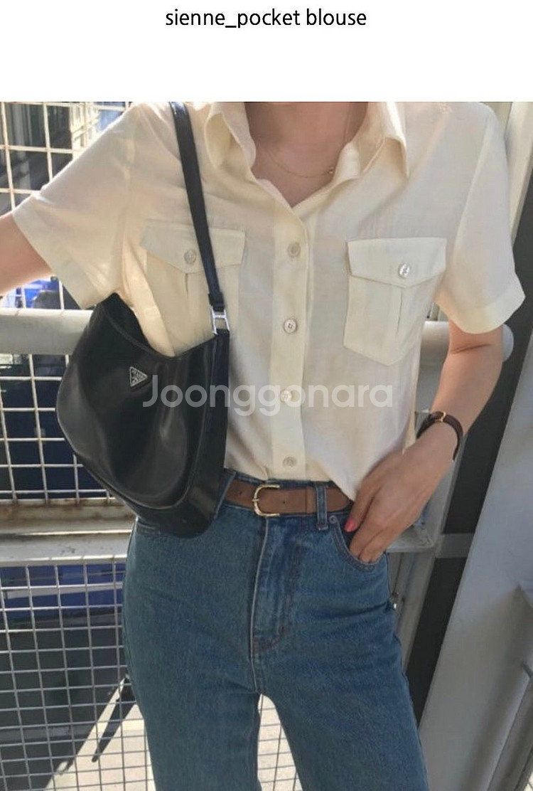 시엔느 포켓 블라우스 올드머니룩 드뮤어룩 오피스코어 출...--0
