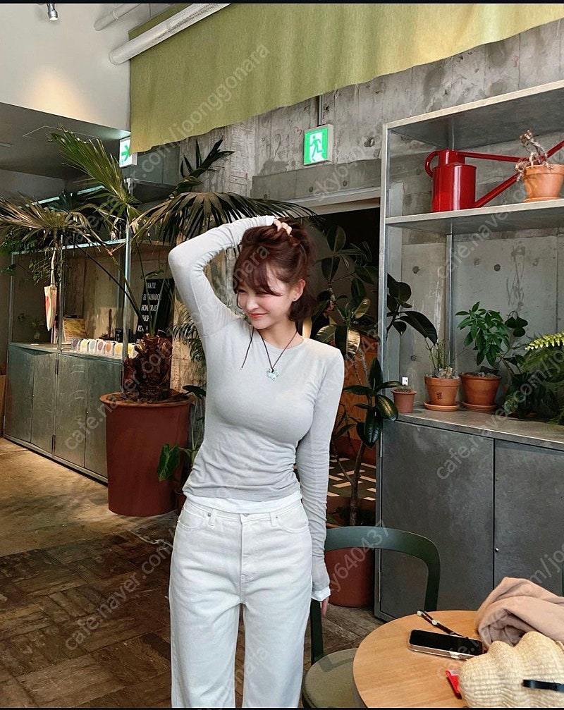 임블리 블레스드 17 티셔츠 카키 FREE