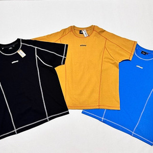 좌쓰 Stussy Wave Cotton Crew T-Shirt 스투시 웨이브 코튼 크루 티셔츠 블랙, 블루, 옐로우