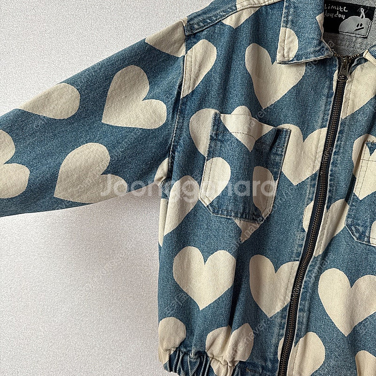 리미떼두두 하트 퍼 데님자켓 - 청하트 L 110--3