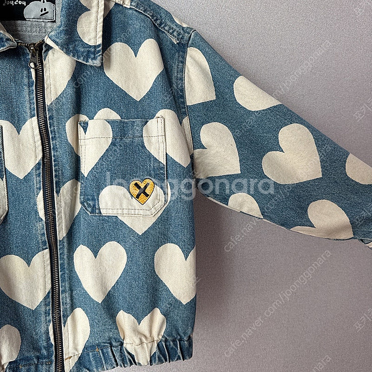 리미떼두두 하트 퍼 데님자켓 - 청하트 L 110--4