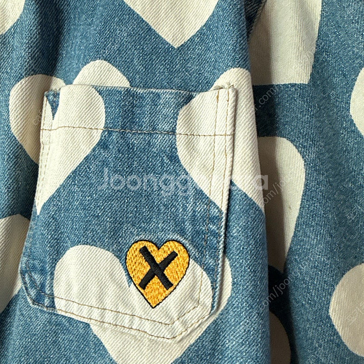 리미떼두두 하트 퍼 데님자켓 - 청하트 L 110--5
