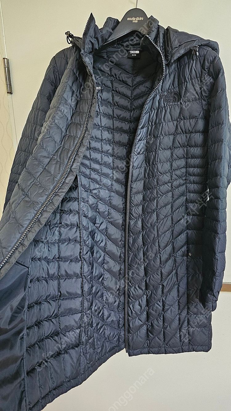 노스페이스 경량 누빔 롱패딩 여성--6