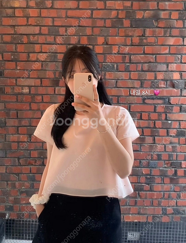 라플리에 릴리블라우스 핑크 새상품--0